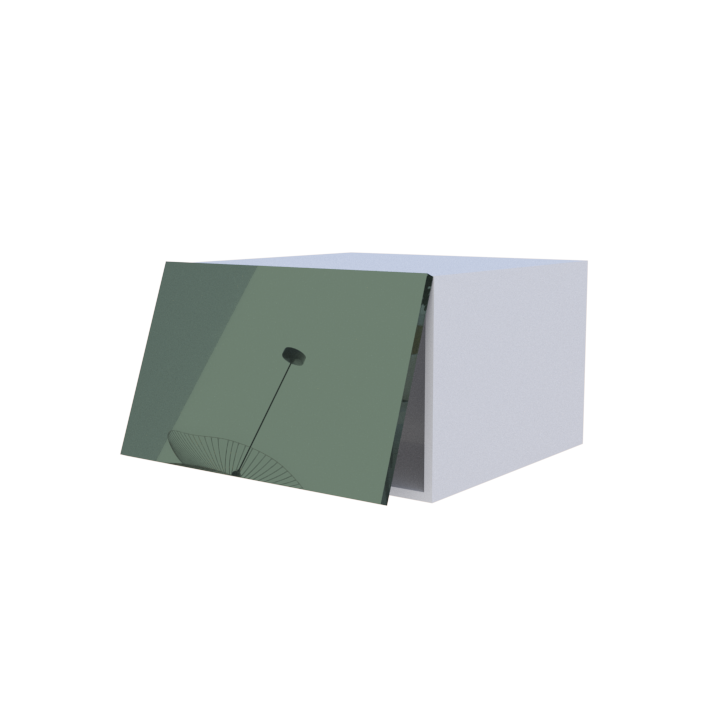 Meuble haut abattant 1 porte grande profondeur - Larg. 60cm - Haut. 38cm