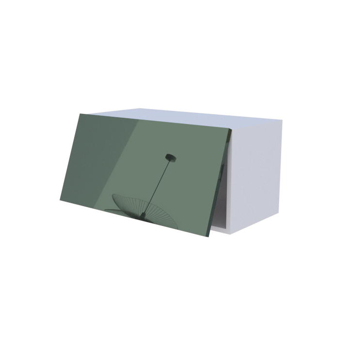 Meuble haut abattant 1 porte - Larg. 70cm - Haut. 35cm