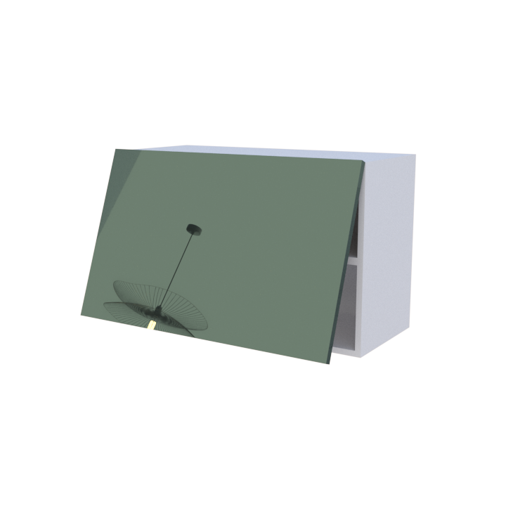 Meuble haut abattant 1 porte - Larg. 80cm - Haut. 50cm