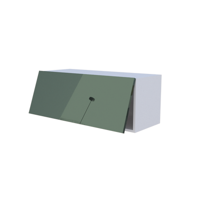 Meuble haut abattant 1 porte - Larg. 90cm - Haut. 35cm