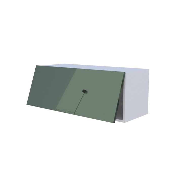 Meuble haut abattant 1 porte - Larg. 90cm - Haut. 35cm