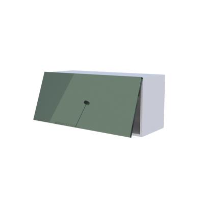 Meuble haut abattant 1 porte - Larg. 90cm - Haut. 40cm