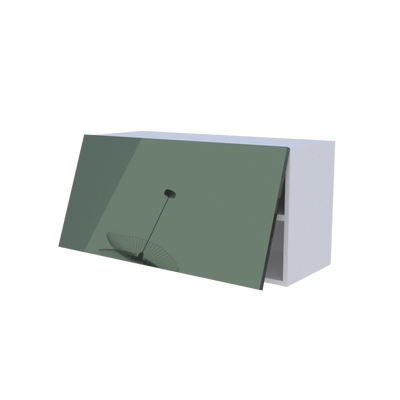 Meuble haut abattant 1 porte - Larg. 90cm - Haut. 45cm