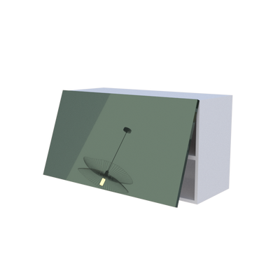 Meuble haut abattant 1 porte - Larg. 90cm - Haut. 50cm