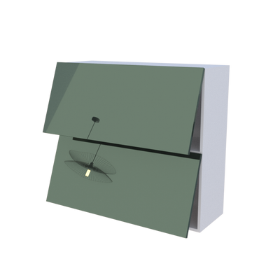 Meuble haut abattant 2 portes - Larg. 100cm - Haut. 90cm