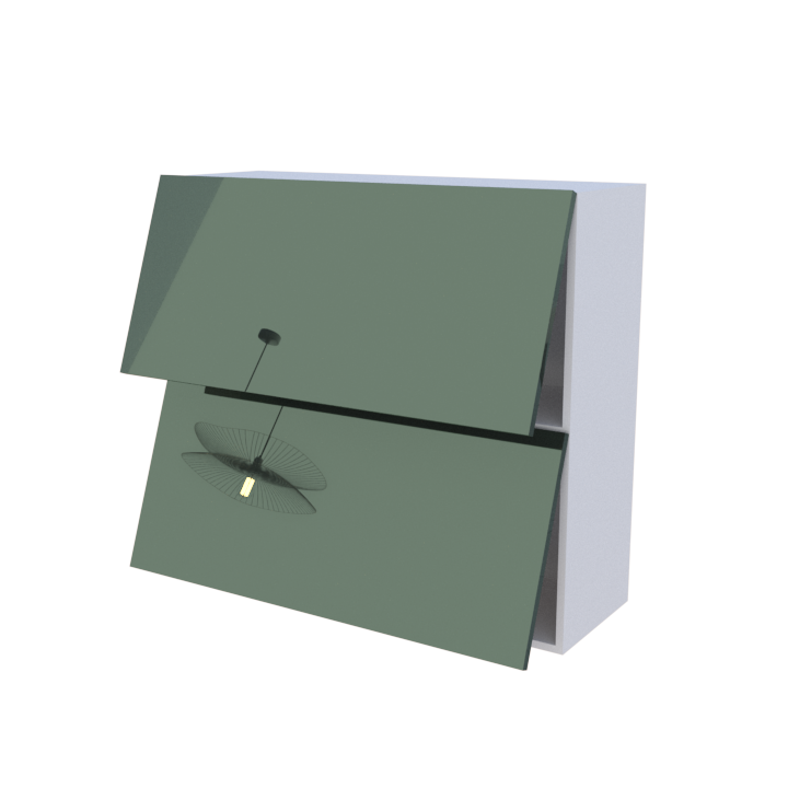 Meuble haut abattant 2 portes - Larg. 100cm - Haut. 90cm