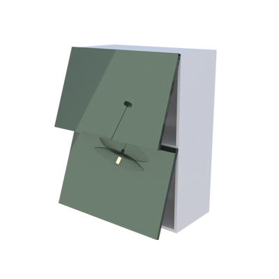 Meuble haut abattant 2 portes - Larg. 70cm - Haut. 90cm