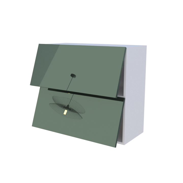 Meuble haut abattant 2 portes - Larg. 80cm - Haut. 70cm