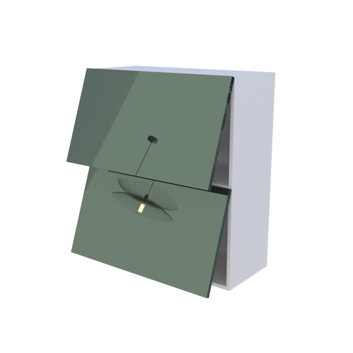 Meuble haut abattant 2 portes - Larg. 80cm - Haut. 90cm