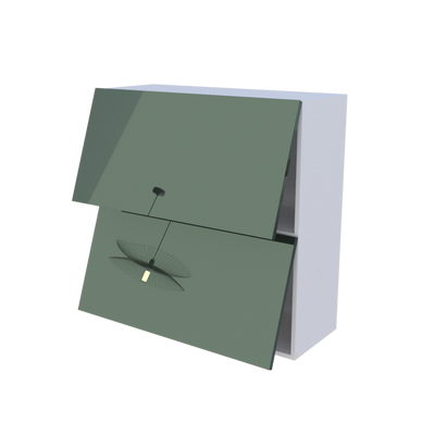 Meuble haut abattant 2 portes - Larg. 90cm - Haut. 90cm