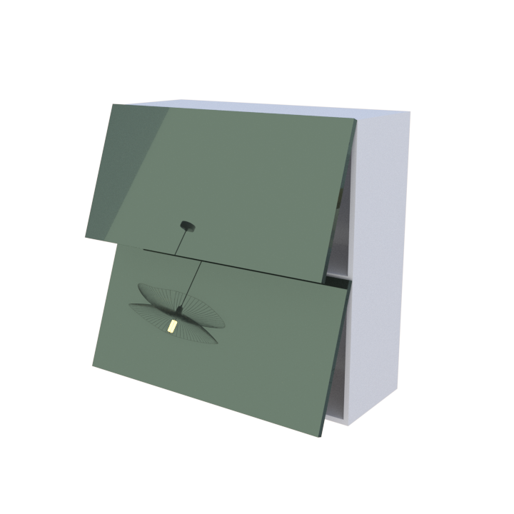 Meuble haut abattant 2 portes - Larg. 90cm - Haut. 90cm