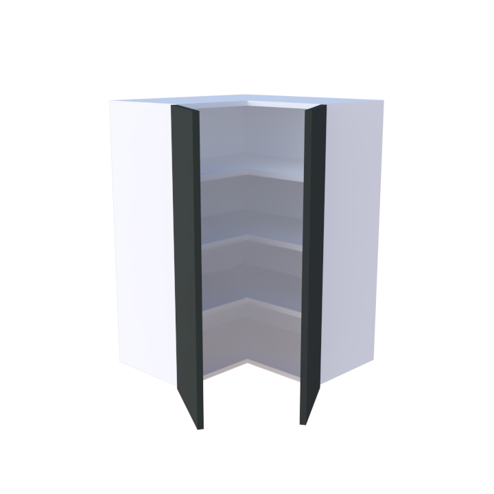 Meuble haut d'angle 2 portes - 90cm