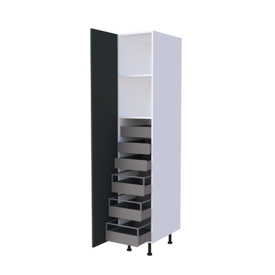 Colonne 1 porte + 6 tiroirs intérieurs - Larg. 40cm - Haut. 215cm (pieds inclus)