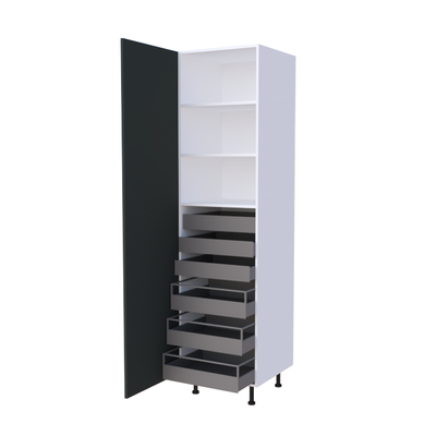 Colonne 1 porte + 6 tiroirs intérieurs - Larg. 60cm - Haut. 235cm (pieds inclus)