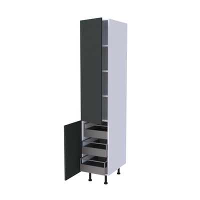 Colonne 2 portes + 3 casseroliers intérieures - Larg. 60cm - Haut. 215cm (pieds inclus)