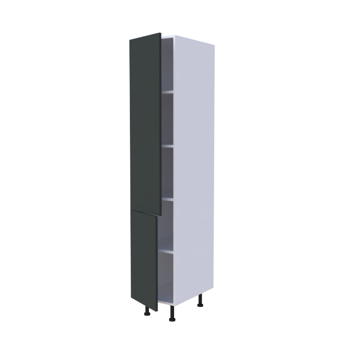 Colonne 2 portes étagères intérieures - Larg. 40cm - Haut. 215cm (pieds inclus)
