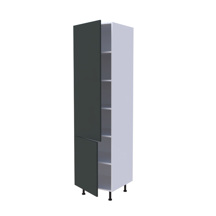 Colonne 2 portes étagères intérieures - Larg. 60cm - Haut. 235cm (pieds inclus)