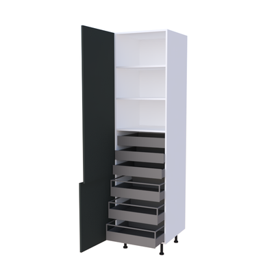 Colonne 2 portes + 6 tiroirs intérieurs - Larg. 60cm - Haut. 235cm (pieds inclus)