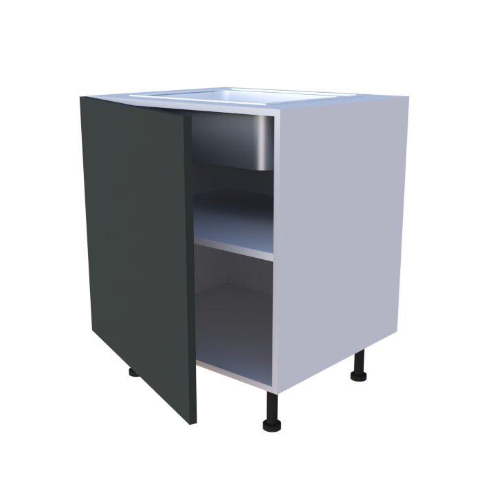 Meuble bas evier 1 porte - larg. 70cm - Haut. 85cm (pieds inclus)