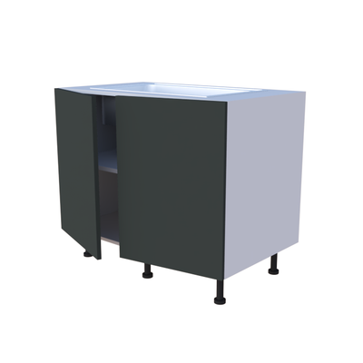 Meuble bas evier 2 portes - larg. 100cm - Haut. 85cm (pieds inclus)