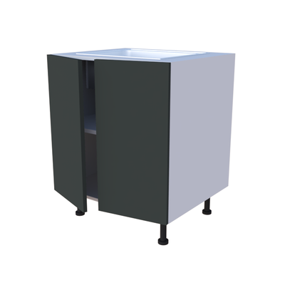 Meuble bas evier 2 portes - larg. 70cm - Haut. 85cm (pieds inclus)