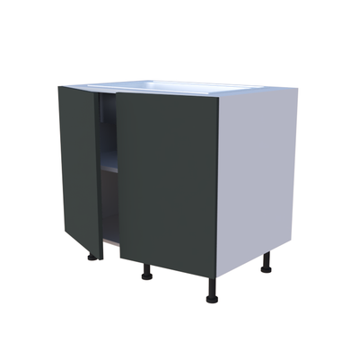 Meuble bas evier 2 portes - larg. 90cm - Haut. 85cm (pieds inclus)