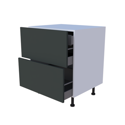 Meuble bas 2 casseroliers avec 1 tiroirs caché - larg. 70 cm - Haut. 85cm (pieds inclus)