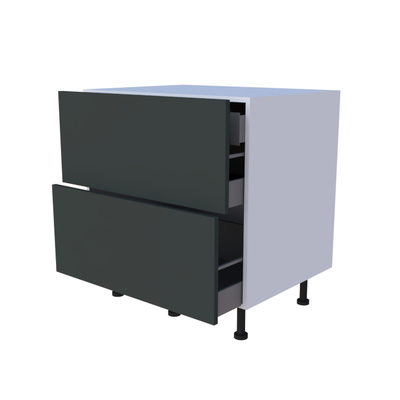 Meuble bas 2 casseroliers avec 1 tiroirs caché - larg. 80 cm - Haut. 85cm (pieds inclus)
