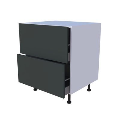 Meuble bas 2 casseroliers - Larg. 70cm - Haut. 85cm (pieds inclus)
