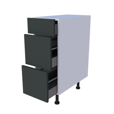 Meuble bas 3 casseroliers - larg. 30 cm - Haut. 85cm (pieds inclus)