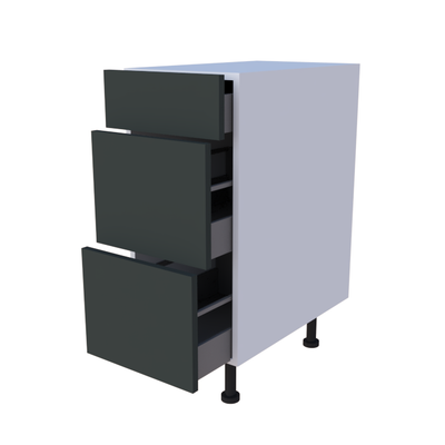 Meuble bas 3 casseroliers - larg. 35cm - Haut. 85cm (pieds inclus)