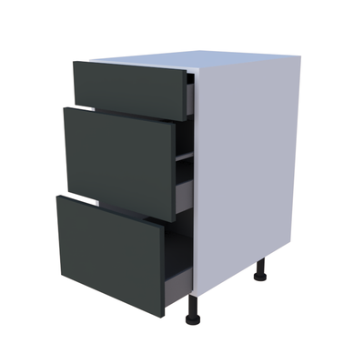Meuble bas 3 casseroliers - larg. 45cm - Haut. 85cm (pieds inclus)
