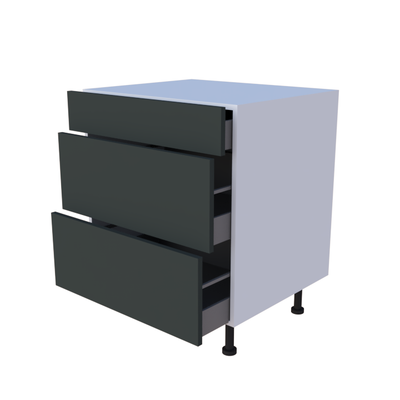 Meuble bas 3 casseroliers - larg. 70cm - Haut. 85cm (pieds inclus)