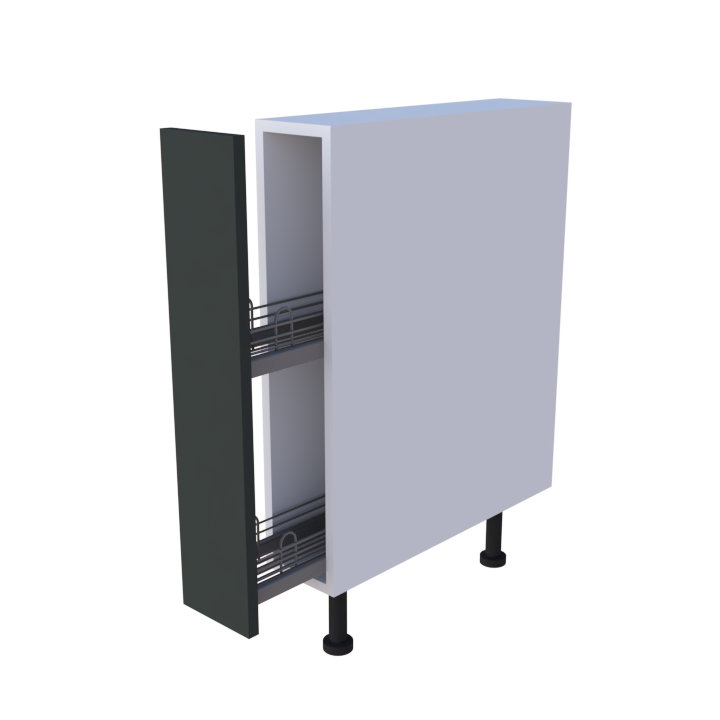 Meuble bas épicier - larg. 15cm - Haut. 85cm (pieds inclus)