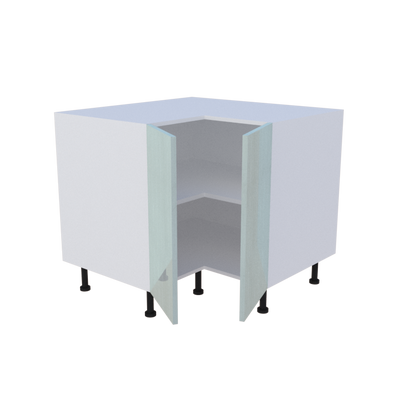 Meuble bas d'angle 2 portes - larg. 93cm - Haut. 85cm (pieds inclus)