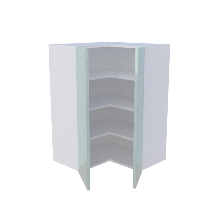 Meuble haut d'angle 2 portes - 90cm