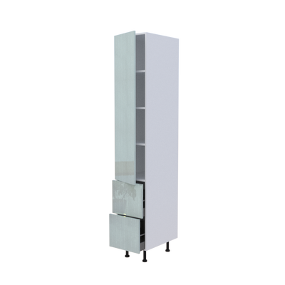 Colonne 1 porte + 2 casseroliers - Larg. 40cm - Haut. 235cm (pieds inclus)