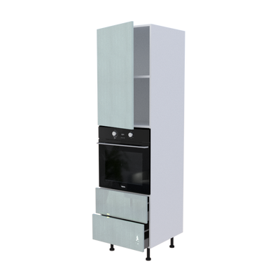 Colonne Four + 2 casseroliers + 1 porte battante - Larg. 60cm - Haut. 215cm (pieds inclus)