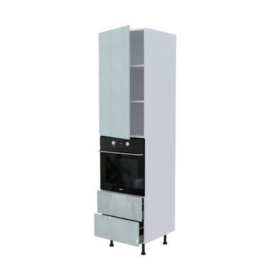 Colonne Four + 2 casseroliers + 1 porte battante - Larg. 60cm - Haut. 235cm (pieds inclus)