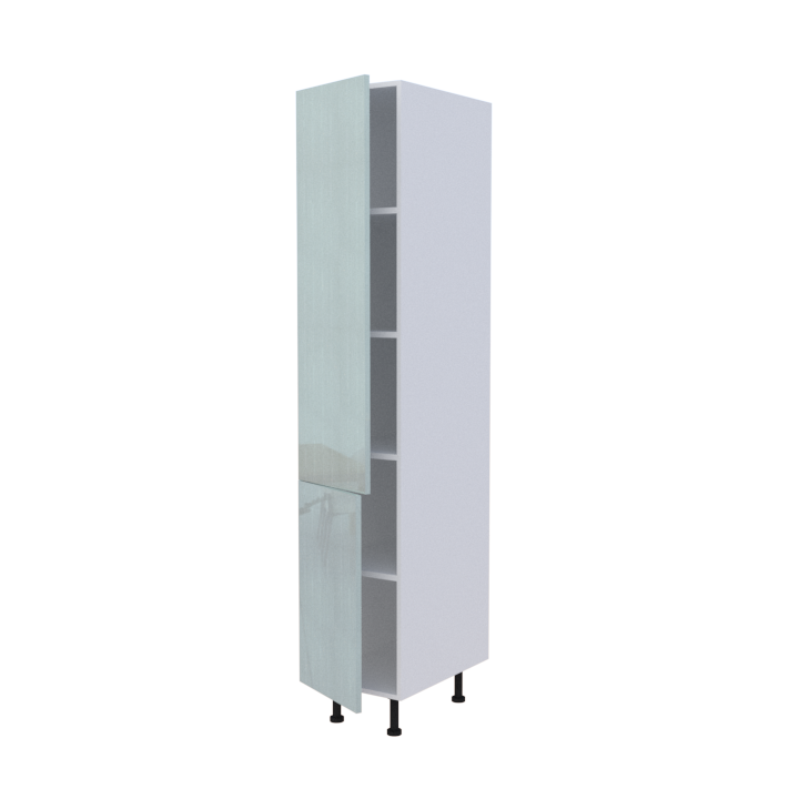 Colonne 2 portes étagères intérieures - Larg. 40cm - Haut. 215cm (pieds inclus)