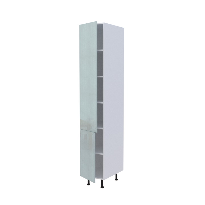 Colonne 2 portes étagères intérieures - Larg. 40cm - Haut. 235cm (pieds inclus)