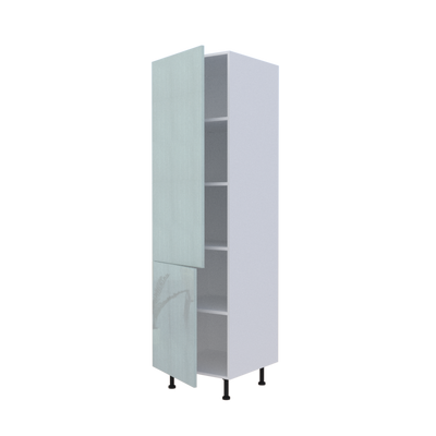 Colonne 2 portes étagères intérieures - Larg. 60cm - Haut. 215cm (pieds inclus)