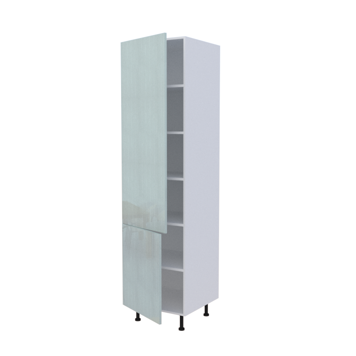 Colonne 2 portes étagères intérieures - Larg. 60cm - Haut. 235cm (pieds inclus)