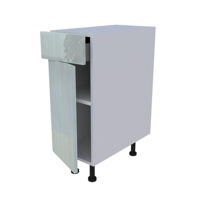 Meuble bas 1 porte + 1 tiroir - larg. 30 cm - Haut. 85cm (pieds inclus)