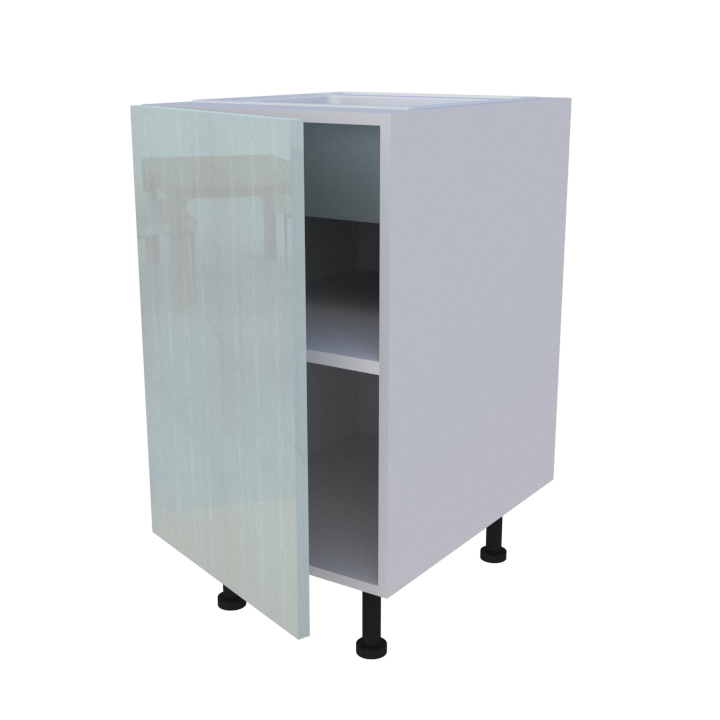 Meuble bas evier 1 porte - larg. 50cm - Haut. 85cm (pieds inclus)