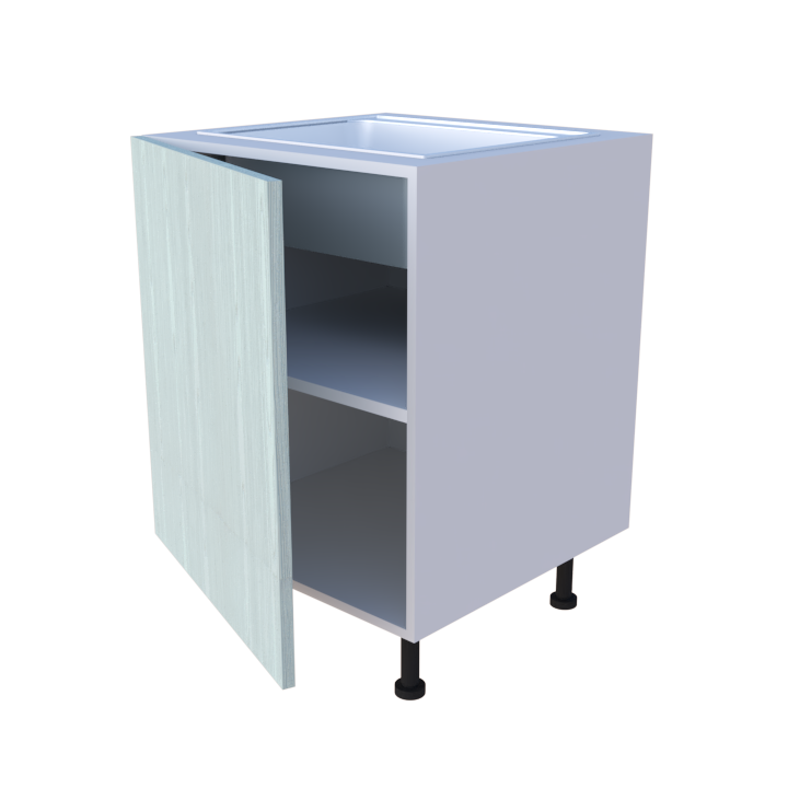 Meuble bas evier 1 porte - larg. 60cm - Haut. 85cm (pieds inclus)
