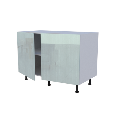 Meuble bas de rangement 2 portes - larg. 120 cm - Haut. 85cm (pieds inclus)