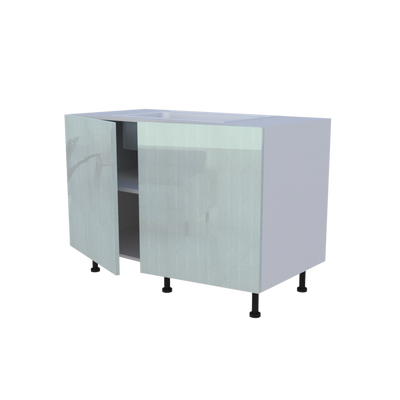 Meuble bas evier 2 portes - larg. 120cm - Haut. 85cm (pieds inclus)