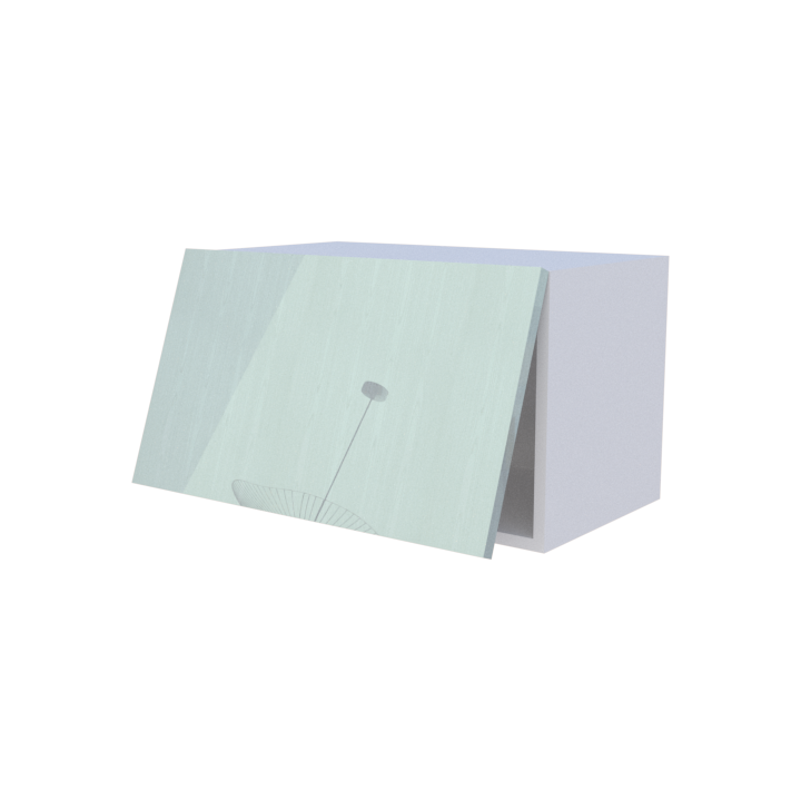 Meuble haut abattant 1 porte - Larg. 60cm - Haut. 35cm