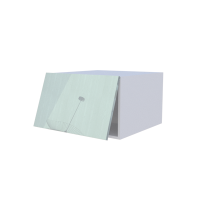 Meuble haut abattant 1 porte grande profondeur - Larg. 60cm - Haut. 38cm